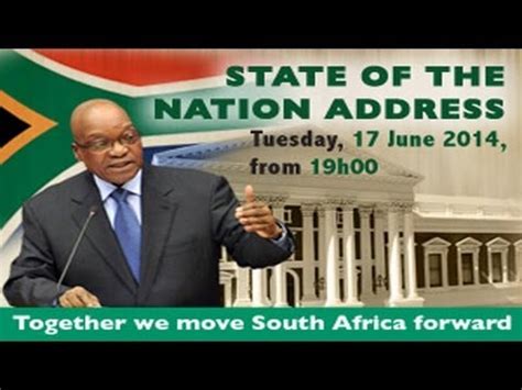 I'm pleased to inform you the american people should be extremely grateful and happy. President Jacob Zuma's State of the Nation Address,17 June ...