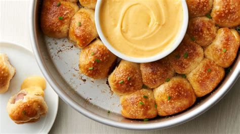 But it did turn out to be a brilliant idea as my father had just received a baking stone for. Stuffed Pretzel Dippers with Cheesy Mustard Dip