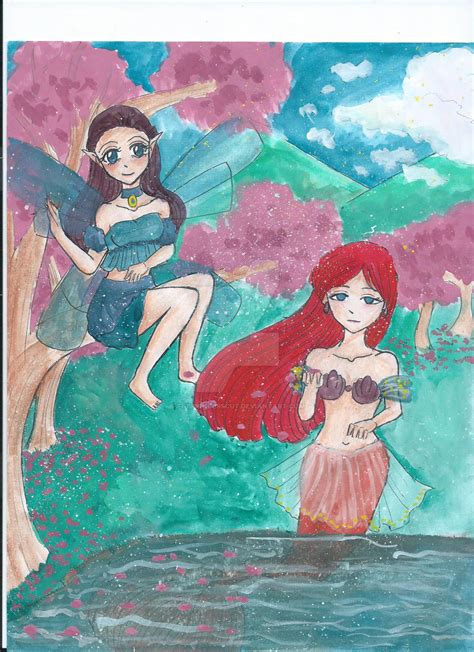 Mermaid And Fairy By Fabprincesscut On Deviantart