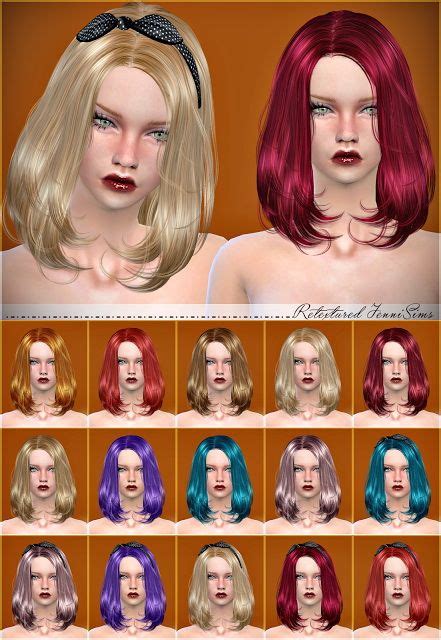 Jenni Sims Newsea Lafite Hairstyle Retexture • Sims 4 Downloads Sims
