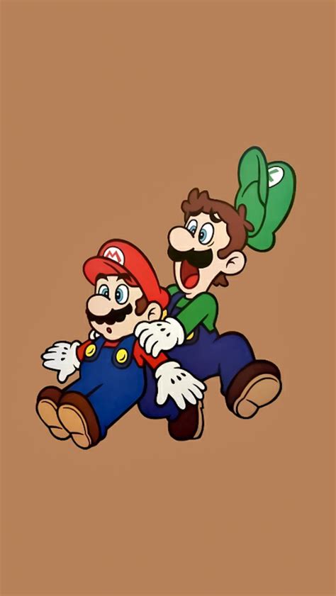 An Image Of Mario And Luigi In The Air