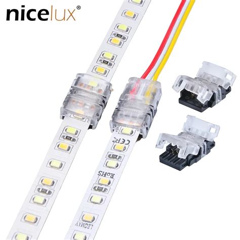 10pcs 2 3 4 5 6 Pin Rgbw Cob Led Strip Connector For Single Rgbw 3528