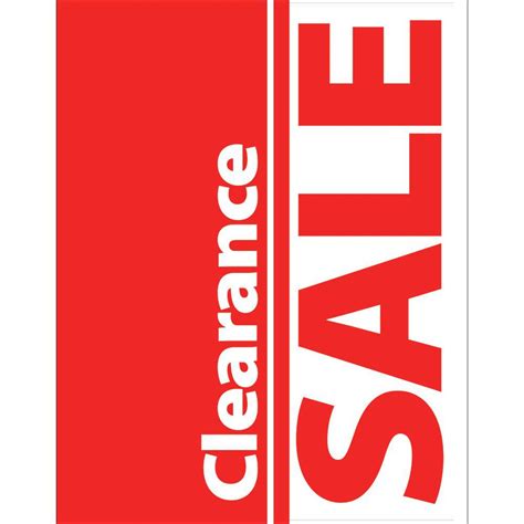 Clearance Sale Signs 11 X 14 L X H