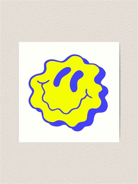 Squiggly Smiley Face Art Print For Sale By Mollymarinara Redbubble