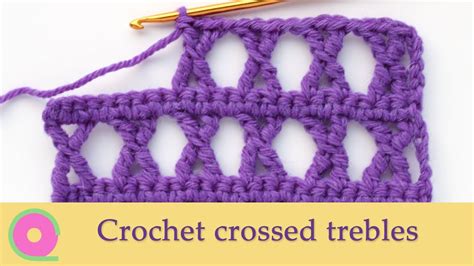 Crochet Crossed Trebles K Stitch Youtube