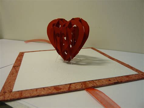 Valentines Day Pop Up Card 3d Heart Tutorial Creative Pop Up Cards