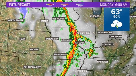 St Louis Weather Forecast Storms Possible Monday Morning Ksdk Com