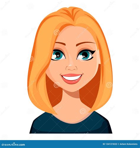 Face Expression Of Woman With Blond Hair Stock Vector Illustration Of Haired Feeling 134121833