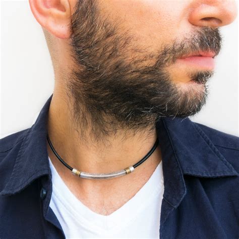 Mens Necklace Mens Choker Necklace Mens Etsy Israel