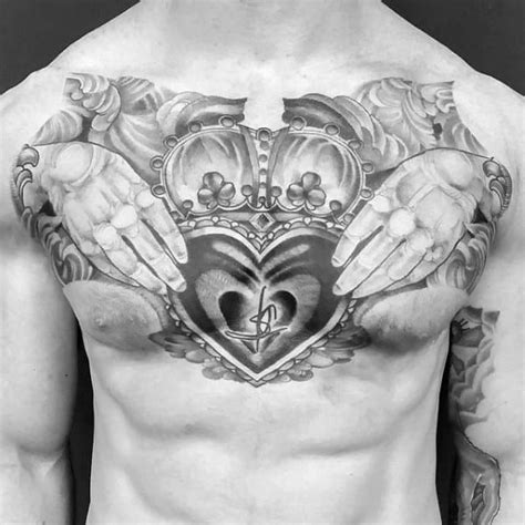 Black outline claddagh tattoo design. 50 Claddagh Tattoo Designs For Men - Irish Icon Ink Ideas