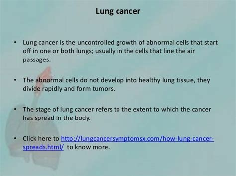 Overview About Lung Cancer Spreads Other Parts Of The Body