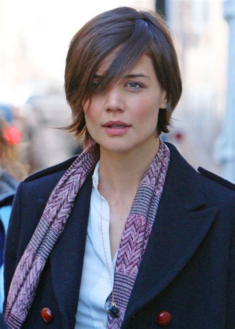 Human Hair Color Pixie Haircut Katie Holmes On Stylevore