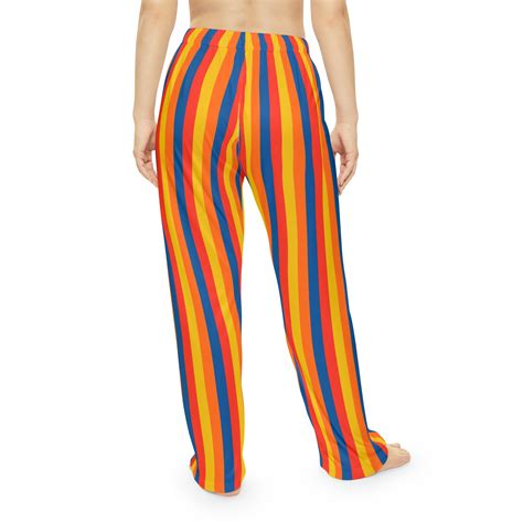 Retro Rainbow Clowncore Wide Leg Pants Striped Clown Pants Etsy