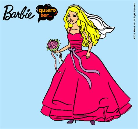 Dibujo De Barbie Vestida De Novia Pintado Por Monii En El Día 28 08 11 A Las 16 51
