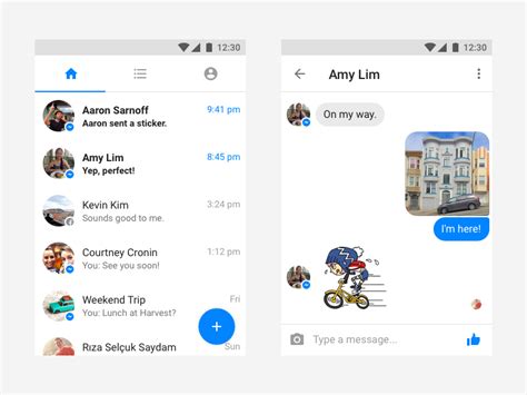 Messenger Lite by Rıza Selçuk Saydam for Messenger on Dribbble