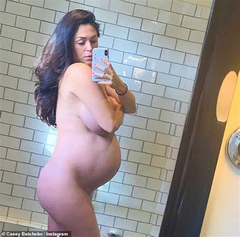 Pregnant Casey Batchelor Showcases Her Growing Baby Bump As She Poses Nude In Racy Mirror Selfie