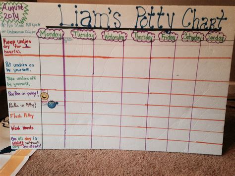 Diy Potty Training Chart Kid Ideas And Schtuff Pinterest