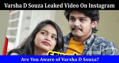 Varsha D Souza Leaked Video On Instagram Details On Her Mms Date Of