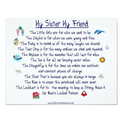 My Sister My Friend Poem With Graphics Invitation Best Friend Poems Friend Poems