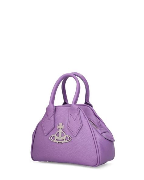 Vivienne Westwood Mini Yasmine Grained Re Vegan Bag In Purple Lyst