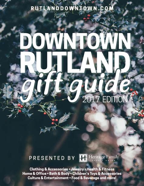 Downtown Rutland T Guide 2017 By Downtown Rutland Vt