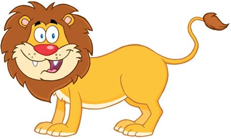 Happy Lion Cartoon Mascot Character Wall Mural Pixers