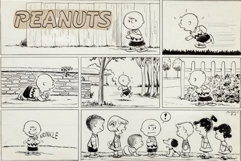 Charles Schulz Peanuts Sunday Comic Strip Charlie Brown And Friends