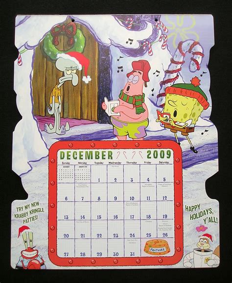 Spongebob Calendar December 2009 I Cant Believe Its Dece Flickr