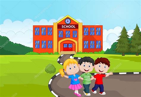 ¿cómo agregar la escuela a la escuela? Imágenes: tienda escolar animados | Dibujos animados feliz ...