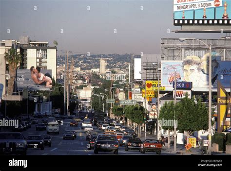 Sunset Strip Sunset Boulevard West Hollywood Los Angeles In 1984 Year