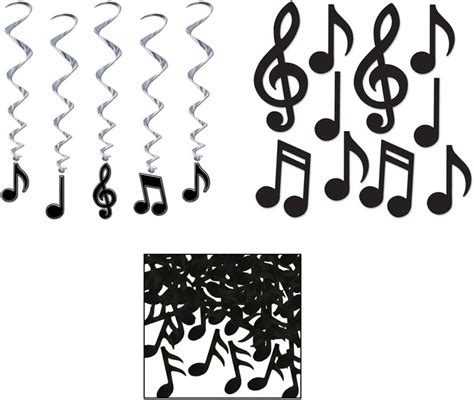 10 Music Note Cutouts 5 Music Note Whirls Musical Note