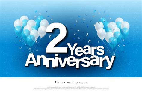 2nd Years Anniversary Greeting Card Lettering Anniversary Greeting