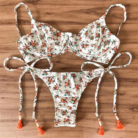 Underwire Bikini Set 2018 Women Swimwear Bandage Swimsuit Floral Print Bikinis Maillot De Bain