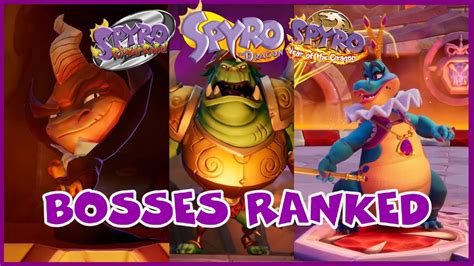 Spyro Bosses Ranked Reignited Trilogy Youtube