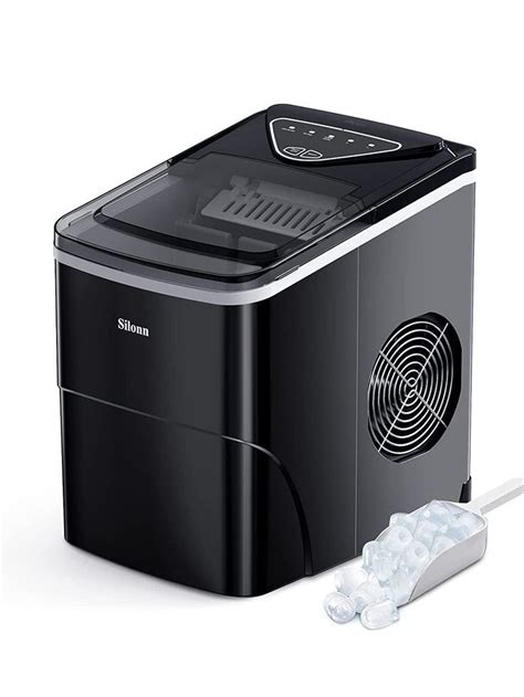 Silonn Ice Makers Countertop 9 Cubes Ready In 6 Mins 26lbs In 24Hrs