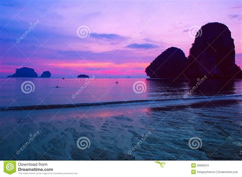 Sea Sunset Landscape Stock Photo Image Of Andaman Blue