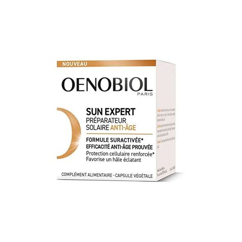 Sun Expert Preparateur Solaire Anti Âge Peau Normale 30 Capsules Oenobiol