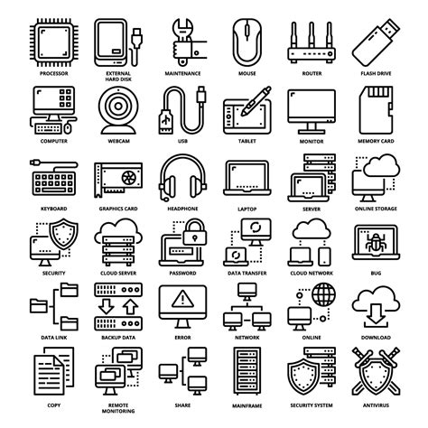36 Computer Technology Icons Set X 4 Styles Masterbundles
