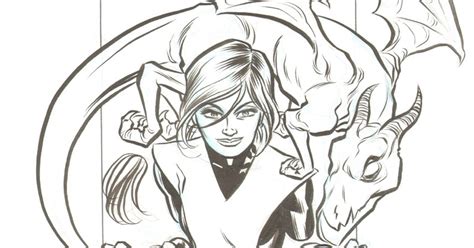 Marvel Comics Of The 1980s Kitty Pryde And Lockheed By Robert Wilson Iv