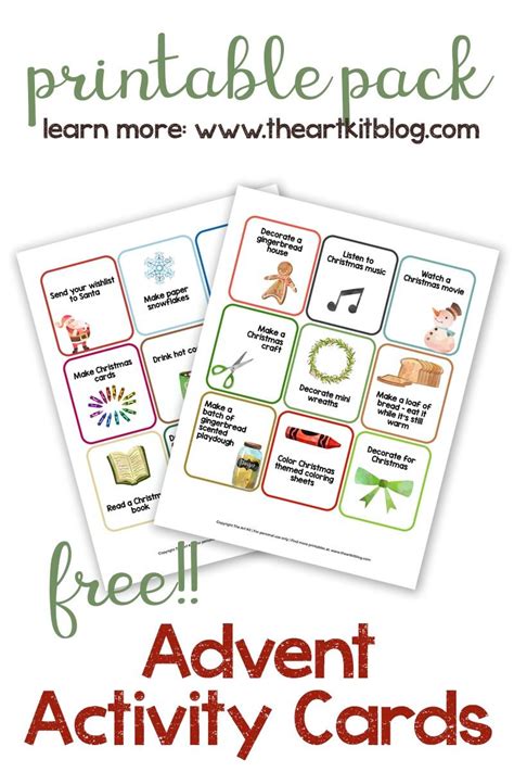 Christmas Advent Activity Cards Free Printable Advent Activities