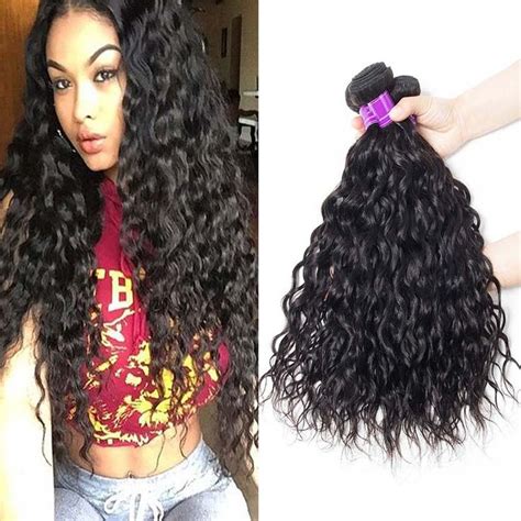 Brazilian Water Wave Virgin Hair 4pcs Pretty Malaysian Peruvian Brazilian Hair Weave Bundl