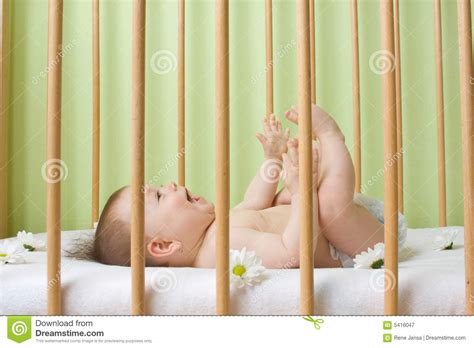 Baby Girl In A Crib Royalty Free Stock Photography Image 5416047
