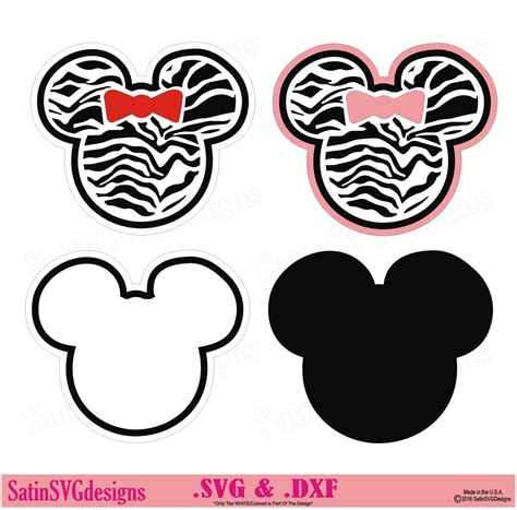 Minnie Mouse Ears Mickey Disney Design Svg Files Cricut Silhouette
