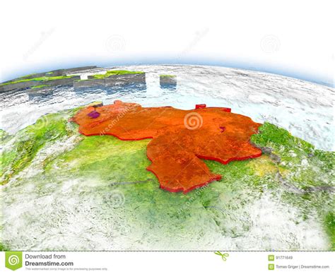 Venezuela On Globe Stock Illustration Illustration Of Focus 91771649