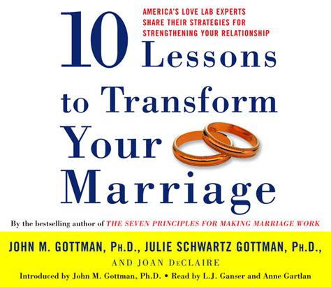 Ten Lessons To Transform Your Marriage By John Gottman Phd Julie Schwartz Gottman Phd And Joan