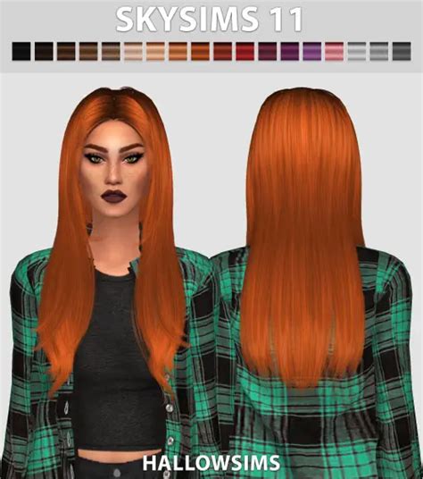 Sims 4 Hairs Hallow Sims Skysims 11 Hair Retextured