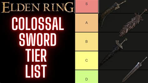 Best Colossal Sword Colossal Sword Tier List Elden Ring Youtube