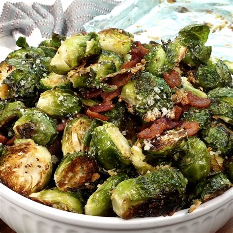 A roasted brussels sprouts recipe that will get you crispy, caramelized brussels sprouts every time! Parmesan Roasted Brussels Sprouts with Bacon | Recipe in ...