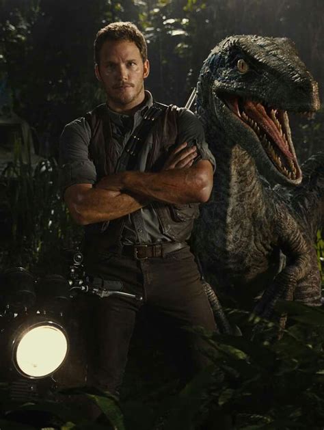 Owen Grady And Blue Jurassic World Jurassic World Chris Pratt