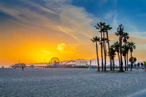 Venice Beach California Ferris Wheel Sunset Landscape Photo Cool Wall